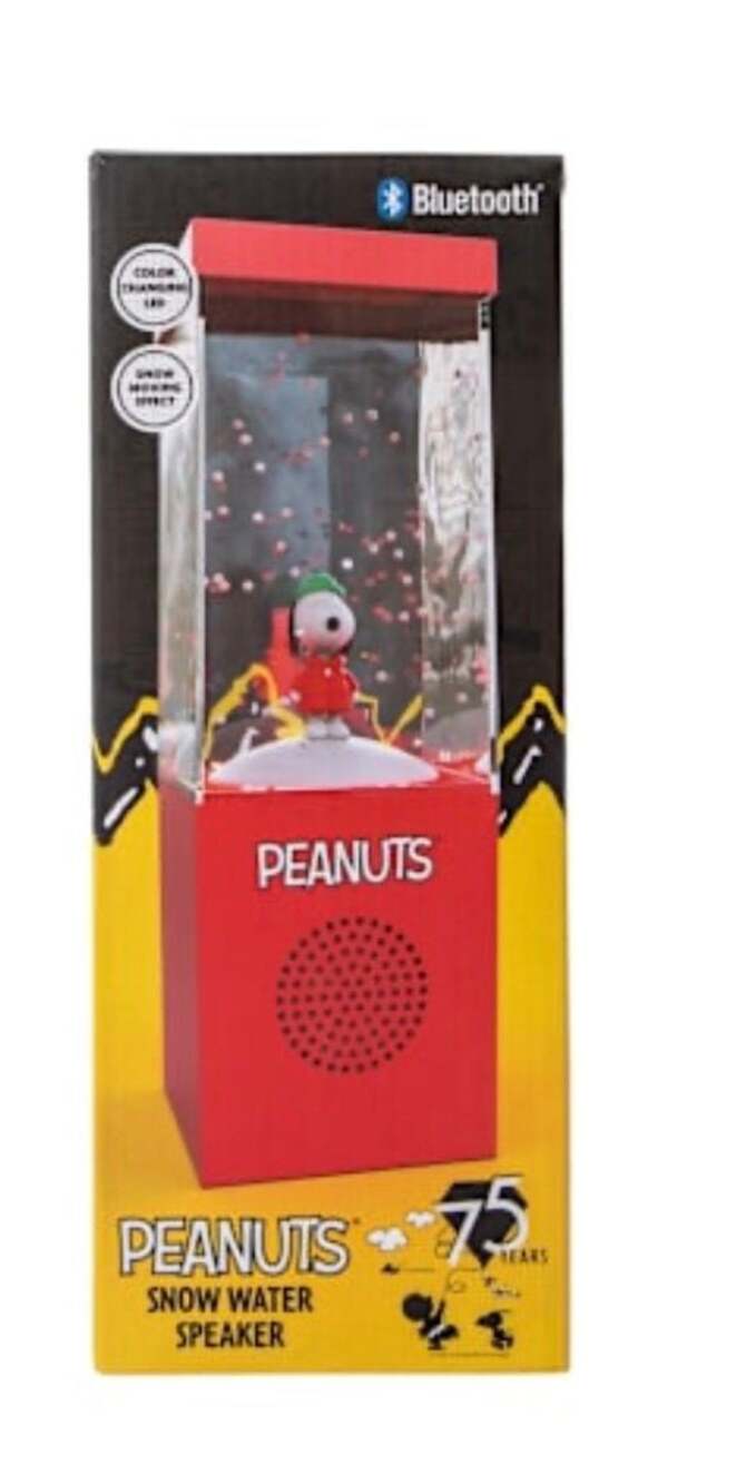Peanuts Snoopy Bluetooth Snow Water Speaker with LED Lights